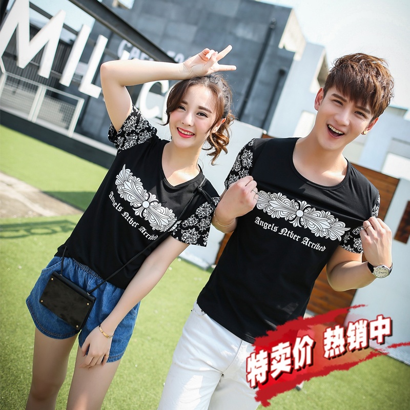 2015夏季新款 韩版短袖名族风印花情侣T恤