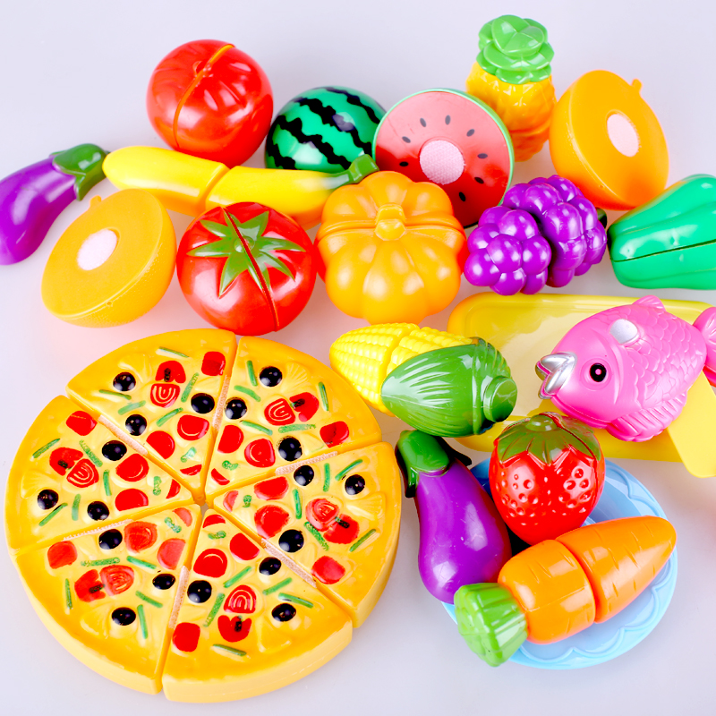 儿童仿真水果蔬菜披萨切切乐玩具 24件套儿童过家家玩具