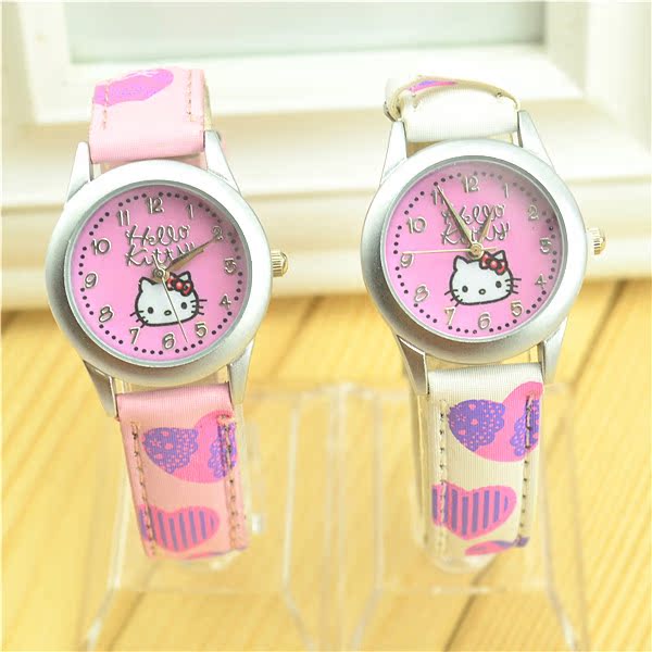 包邮Hello kitty儿童手表KT猫儿童手表女孩韩版时尚可爱指针腕表