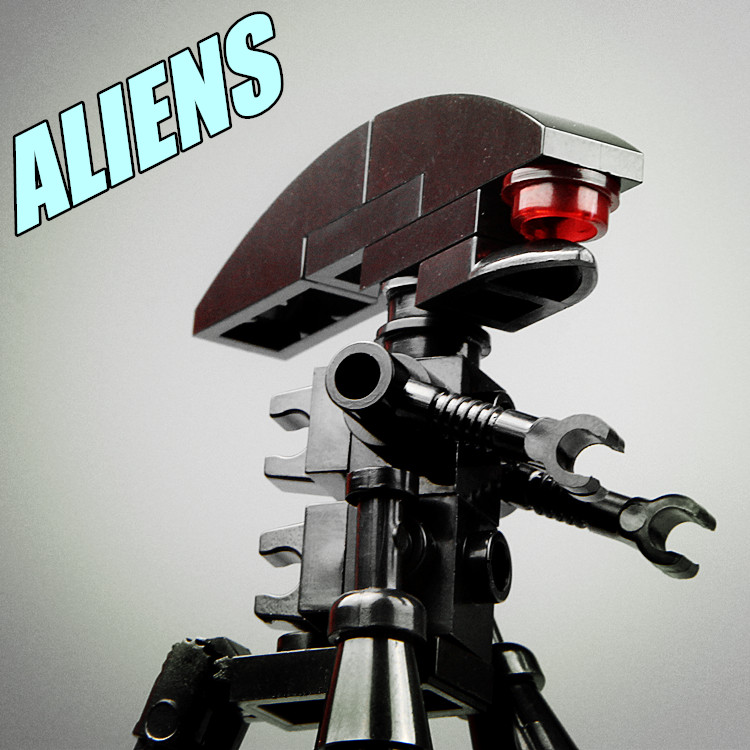 益智拼插积木玩具经典科幻系列MOC外星怪物异形积木人仔