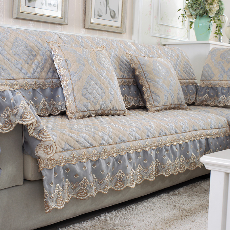 雪尼尔沙发垫欧式布艺防滑简约现代四季通用组合真皮沙发套巾客厅