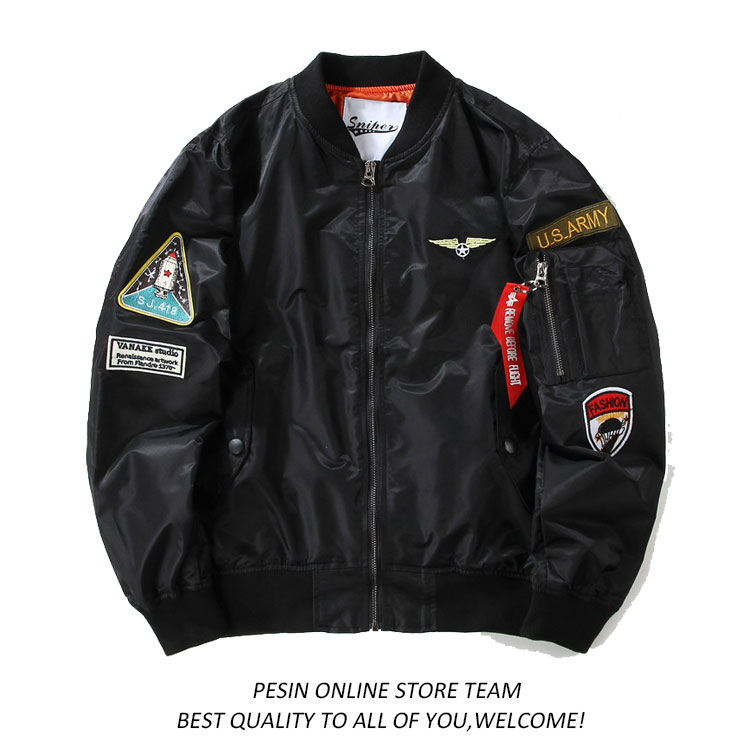 香港代购余文乐潮牌外套秋冬季MA1空军飞行员夹克衫棒球衣服外套