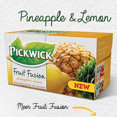 特价荷兰进口pickwick菠萝柠檬混合水果茶 水果茶茶包盒装20小包