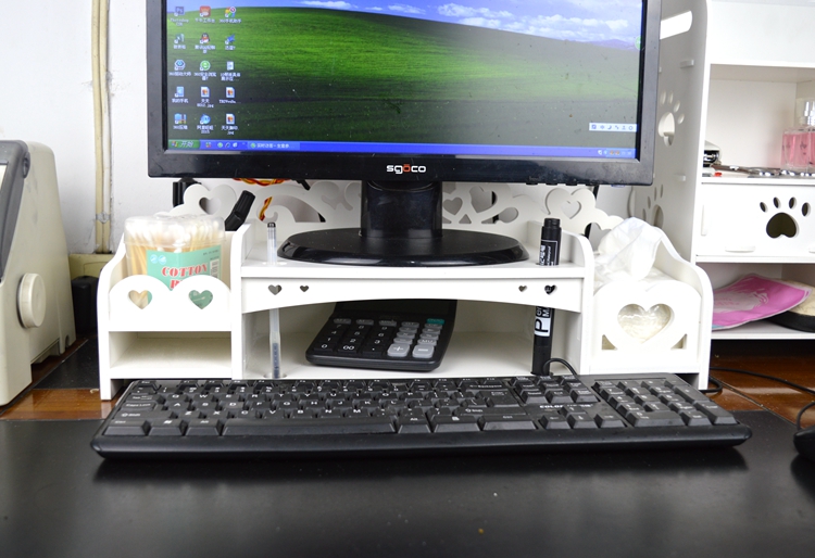 液晶电脑显示器增高支架显示屏电脑护颈双层桌面托架底座支架加厚