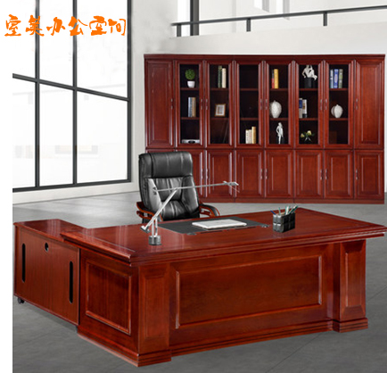云南昆明办公家具 实木贴皮大班台主管桌 高端大气老板桌总裁桌