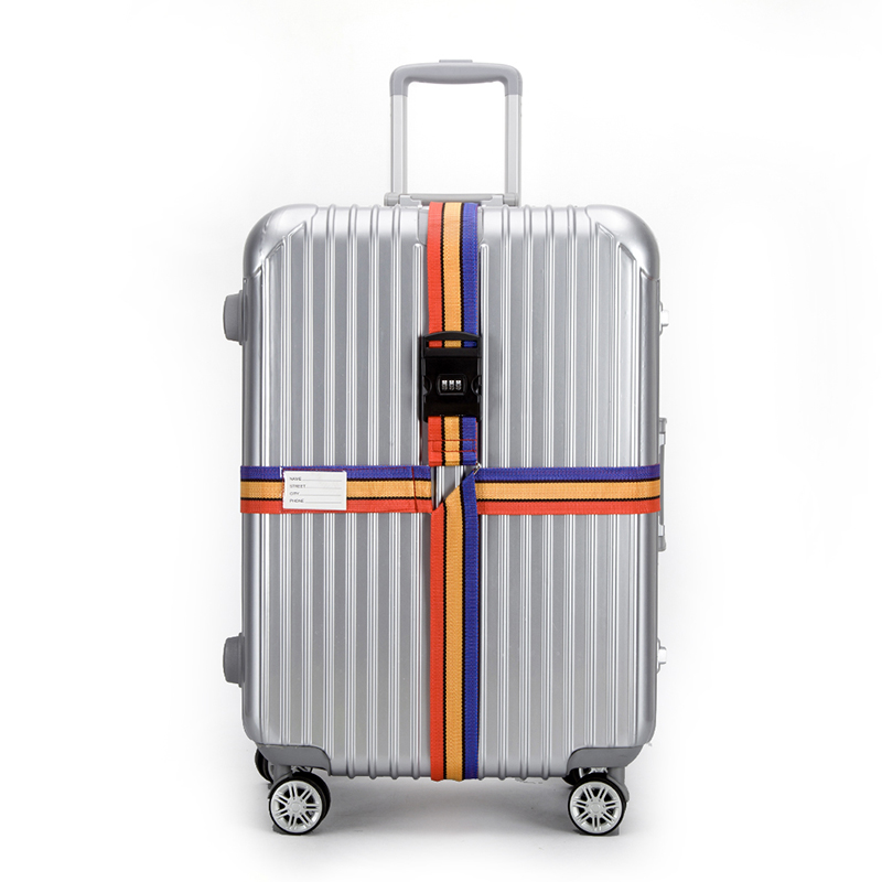 行李箱十字打包带捆箱带一字 出国TSA海关密码锁捆绑旅行拉杆箱带