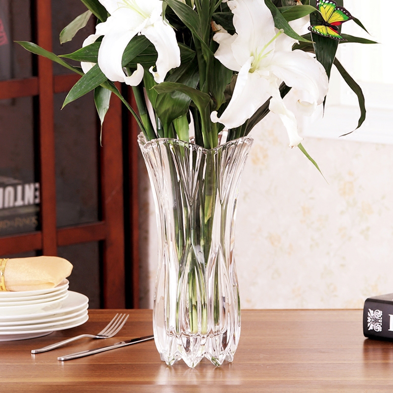 花瓶玻璃透明摆件客厅插花干花富贵竹百合花瓶欧式餐桌水培宜家