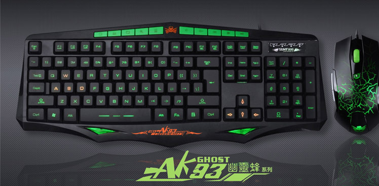 讯拓ak93键盘鼠标套装 有线键盘鼠标套装 发光键盘鼠标套装