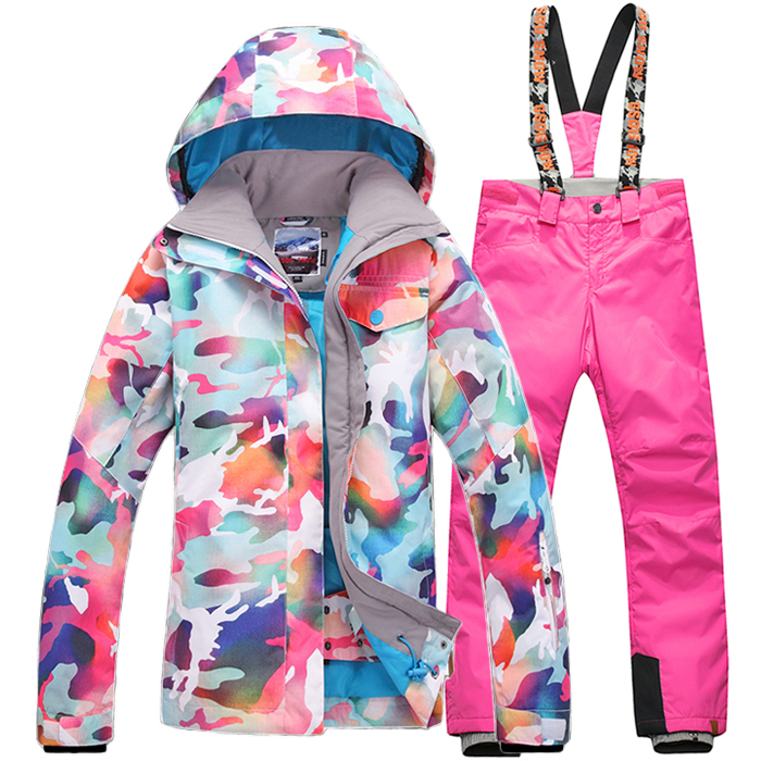 gsou snow滑雪服女款 滑雪服套装单板双板冬季新款防水保暖滑雪衣