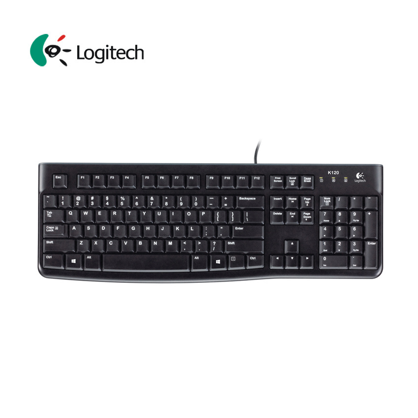 Logitech/罗技K120 USB有线键盘 笔记本台式机 游戏 防水 超薄 静