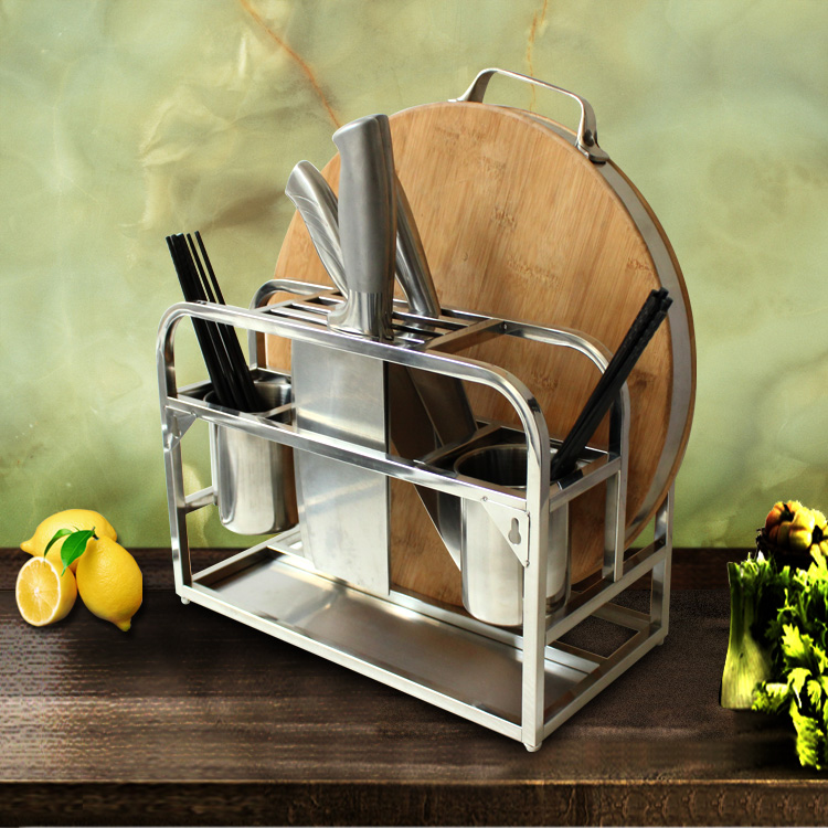 304不锈钢菜刀架 砧板架菜板架切菜板 厨房置物架 收纳架厨房用品