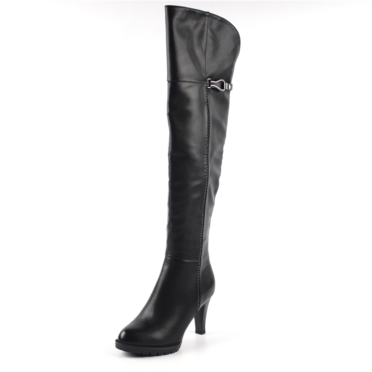 皇妹2015冬季新款舒适高细跟过膝骑士靴时尚圆头长筒女靴8511308