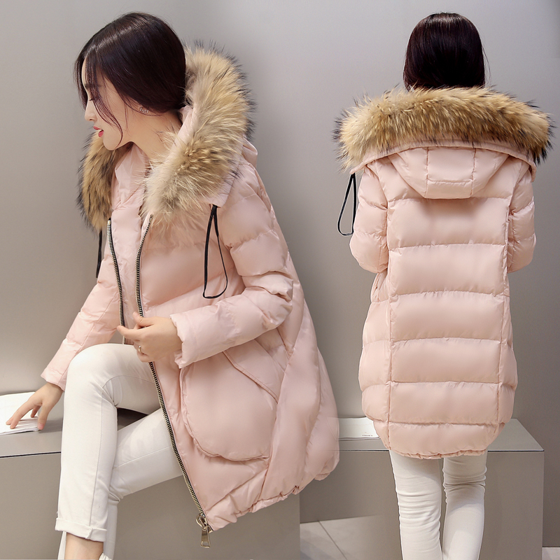 2015冬装新款棉服外套韩版修身女款棉衣中长款加厚时尚羽绒棉袄女