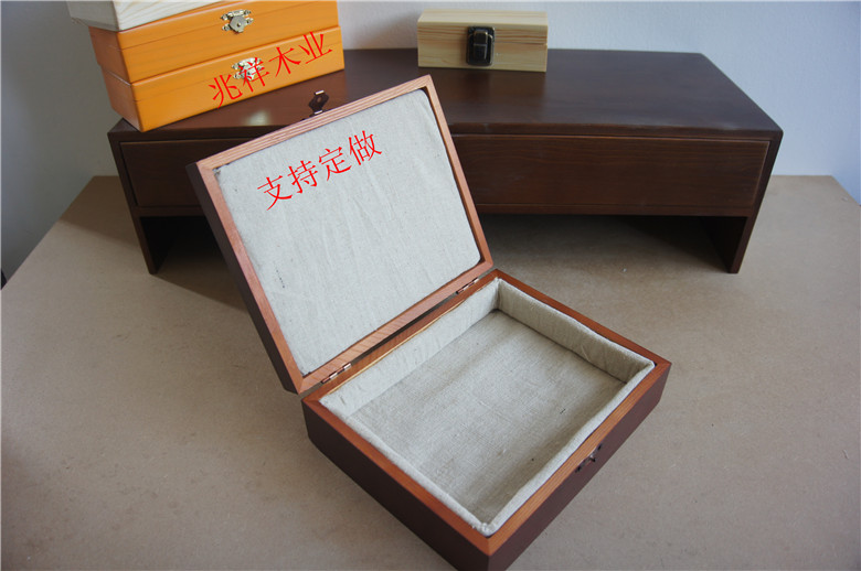 木盒定做内衬木盒子海绵珍珠棉麻布内衬戒指盒拉菲草填充物油漆盒