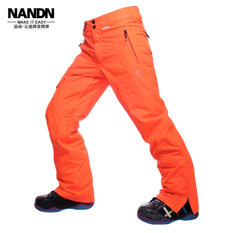 正品NANDN滑雪裤 男款士单双板防水防风透气冲锋裤冬季加厚登山裤