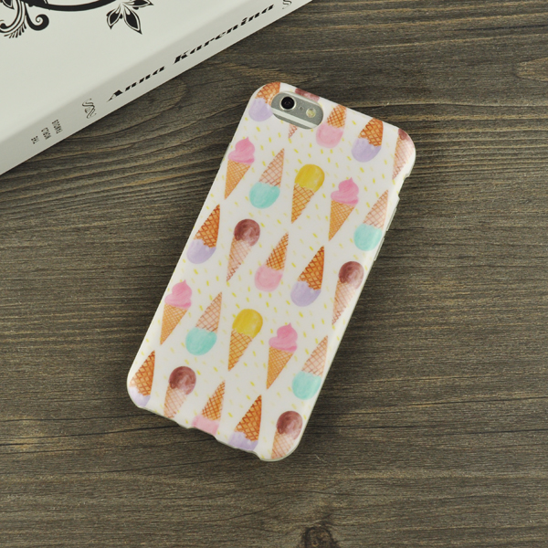 硅胶原创彩色冰淇淋小清新 苹果6 iphone6s plus创意手机壳欧美