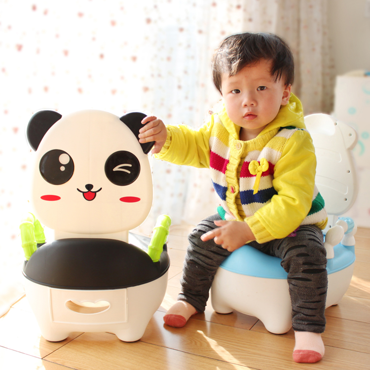 加厚款抽屉式靠背大号熊猫婴儿座便器儿童坐便器小孩马桶宝宝便盆