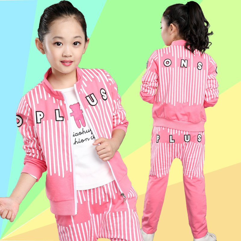 童装女童秋装套装 2016儿童休闲运动两件套韩版中大童