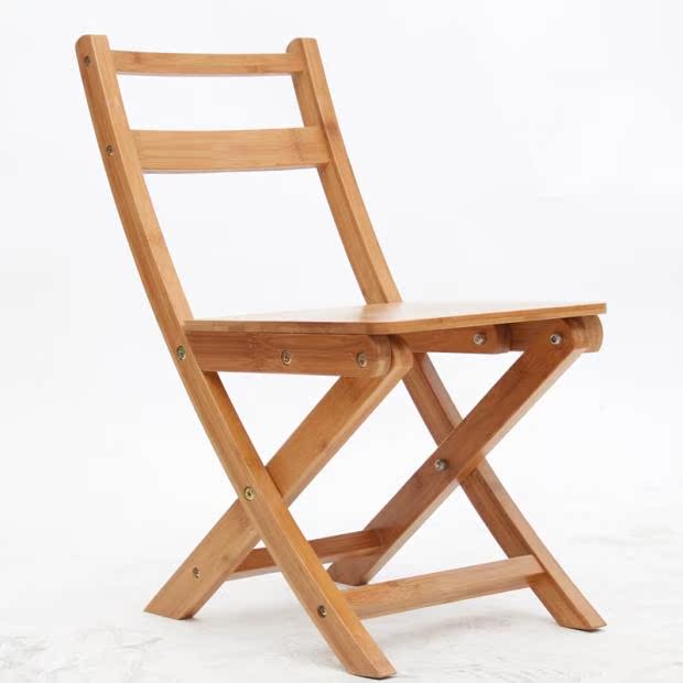 简易户外折叠椅 便携休闲小椅子 竹靠背椅实木餐椅办公室椅子包邮