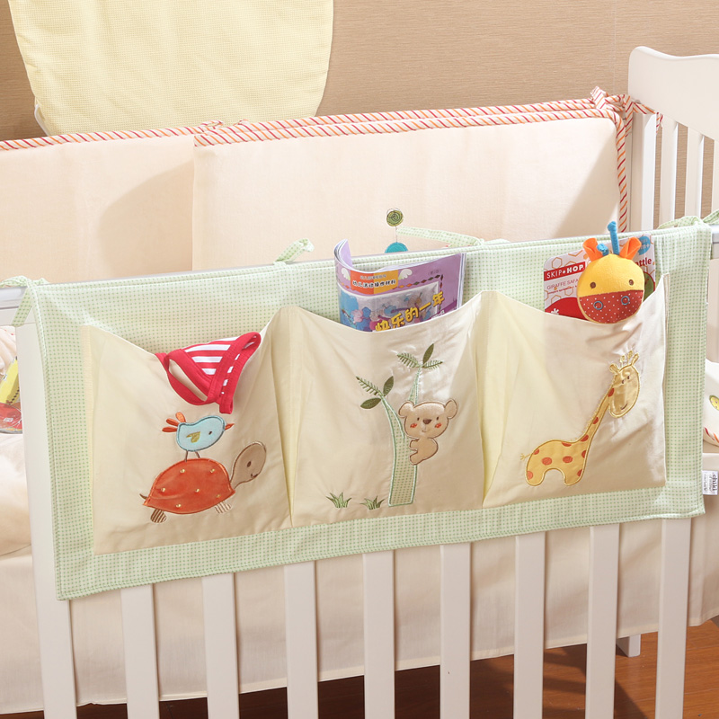 优睡儿多功能婴儿床头挂袋宝宝床包奶瓶袋尿布挂袋收纳袋子杂物袋