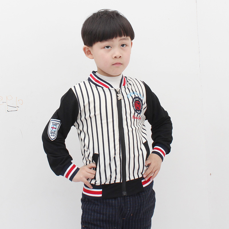 新款春夏季韩版男女中大儿童外套开衫 运动长袖上衣棒球衫薄童装