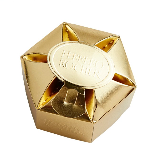 费列罗巧克力六边形礼盒装2粒意大利进口零食品生日礼物婚庆喜糖