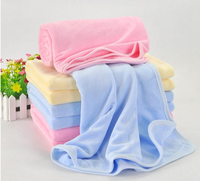 新生婴儿浴巾春夏珊瑚绒超柔软婴幼儿宝宝毛巾被儿童空调被加大款
