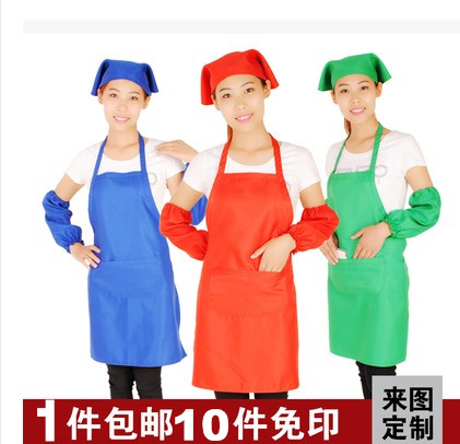 围裙定制广告围裙定做可印字logo厨师服务员工作围裙diy促销围裙