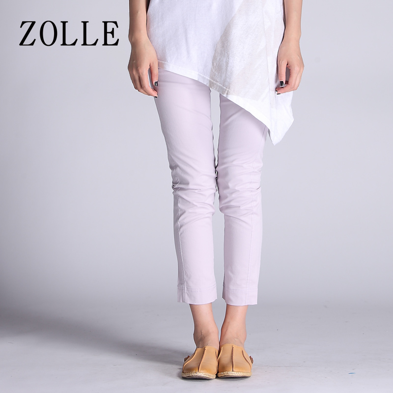 ZOLLE2015夏新款 显瘦纯色裤子 女士夏装 小脚裤 打底裤 16SG0832