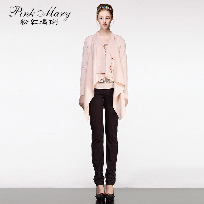 Pink Mary/粉红玛琍专柜正品 简约时尚钉珠休闲长裤限量秒杀