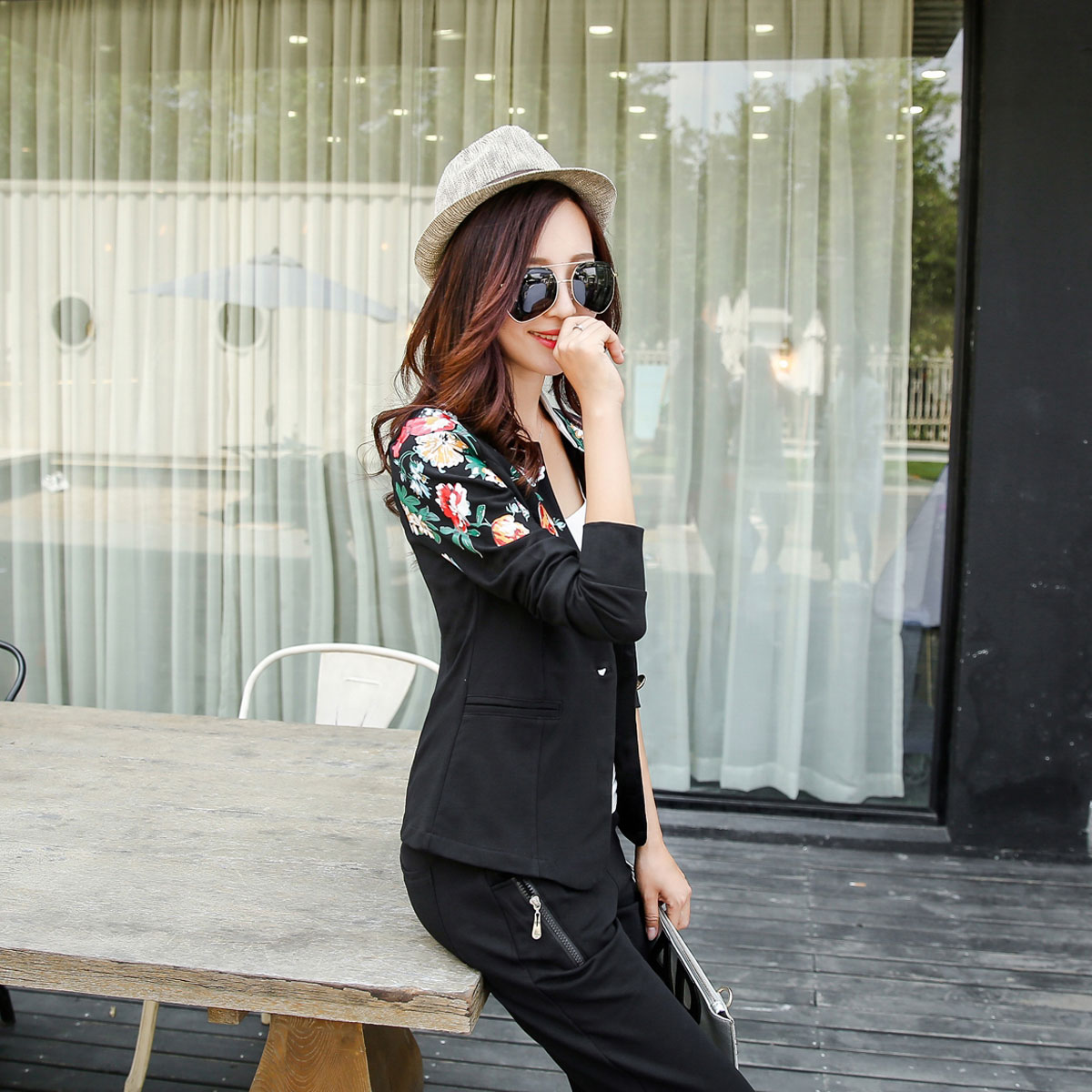 2015秋季新品韩版女士修身气质OL职业套装小西装套装工作服套裤