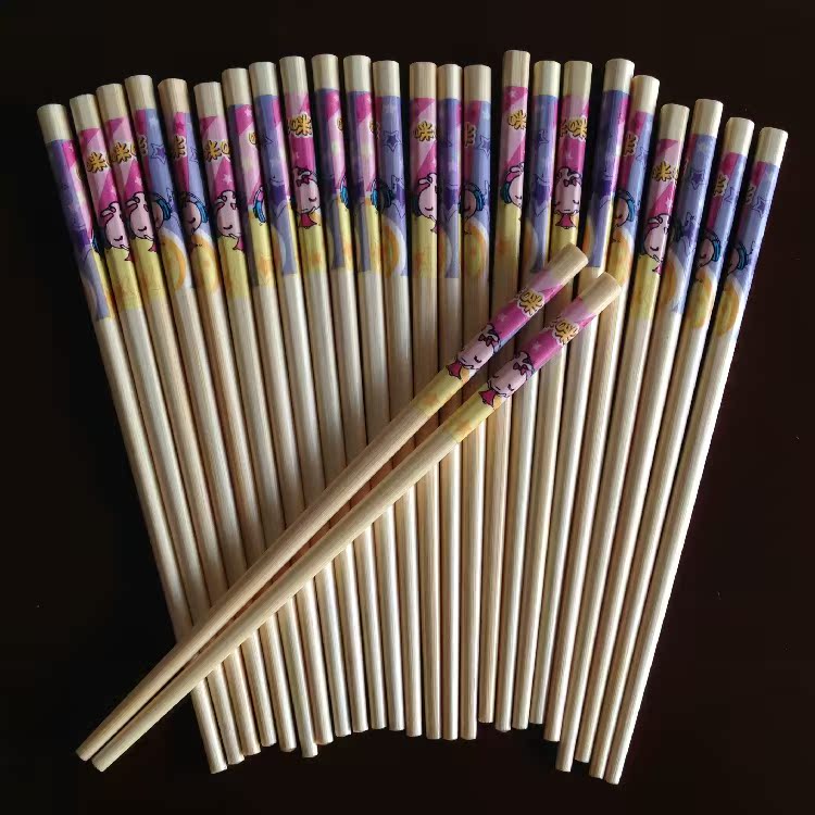 儿童竹筷子天然无漆幼儿园餐具可爱宜家动漫卡通学习筷餐饮便携
