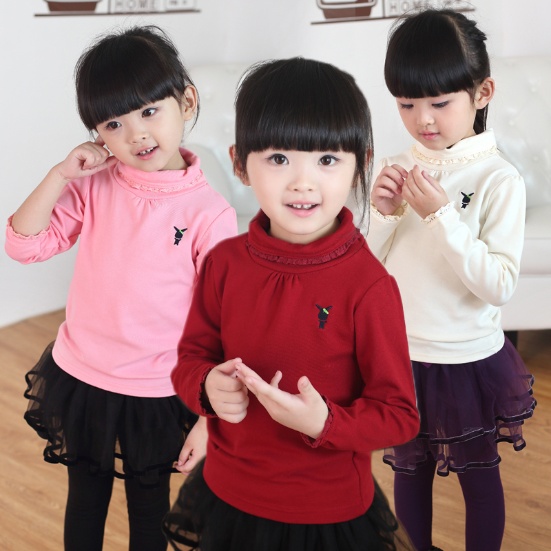 韩版童装长袖T恤2015秋装新款中大童上衣儿童女童打底衫 秋款 厚