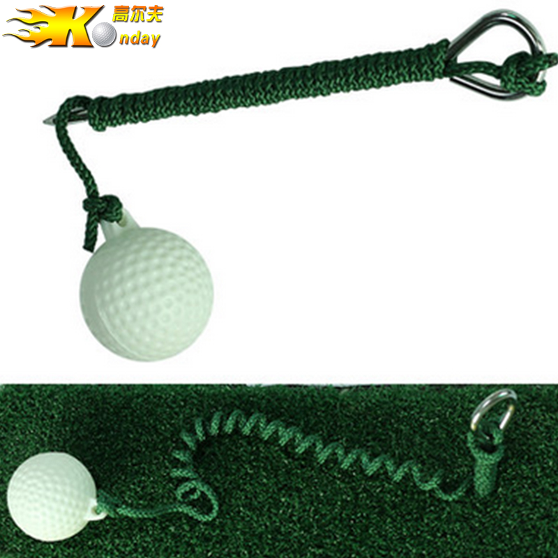 golf室内高尔夫带绳球 空心球练习用品配件 插土果岭练习器特价
