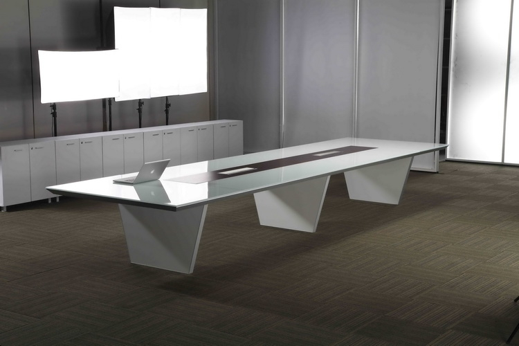 办公家具白色烤漆会议桌条桌 简约现代 不锈钢时尚洽谈创意开会桌