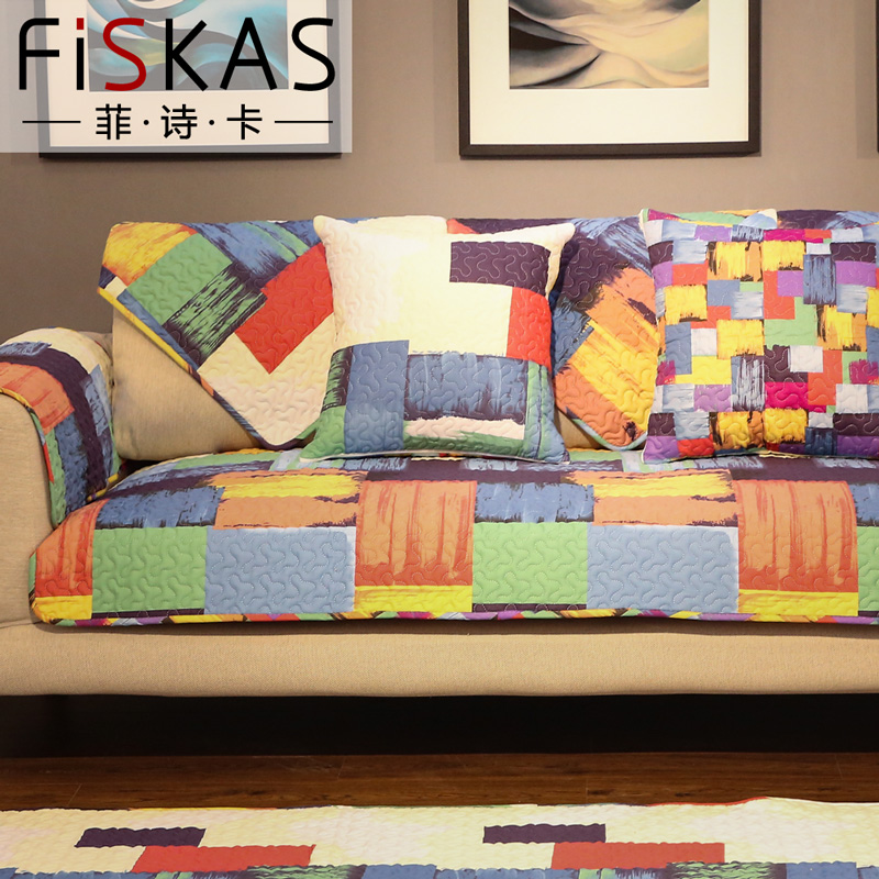 简约现代客厅组合沙发垫子四季棉布艺防滑坐垫实木真皮通用套罩巾