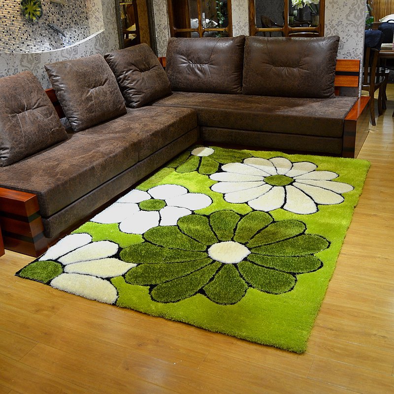 欧式3d立体加密弹力丝图案地毯客厅茶几沙发卧室床边地毯满铺定制