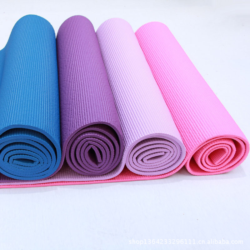 微瑜伽特价PVC正品初学者6毫米yoga垫订制广告字抗疲劳跳舞健身垫