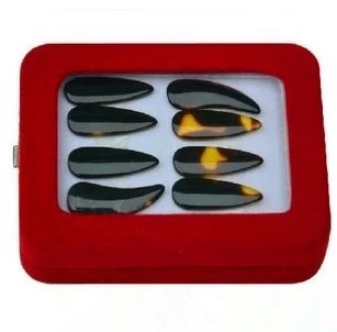 星牌大红盒装 纯天然凹槽古筝指甲 2付8只装 正品练琴演奏舒适型