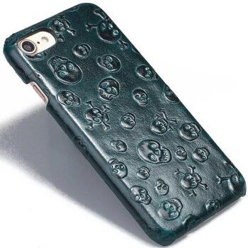 手真皮边框保护后盖保护后壳套  iphone6s手机 5.5寸宝石绿