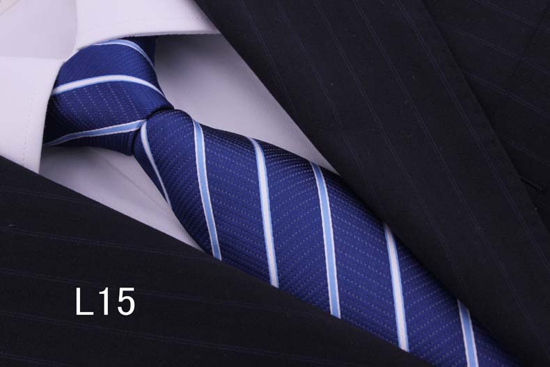 【店庆大促】男士蓝色条纹8厘米领带商务正装  结婚领带包邮礼盒