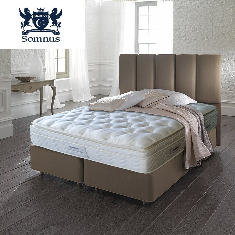 SOMNUS羊毛 床垫加厚 双人 进口乳胶 床垫加厚弹簧 弹簧床 双层