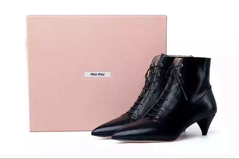 马丁靴新款头层牛皮中筒黑色靴尖头骑士靴2015欧美大牌高端女鞋