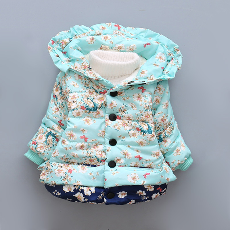 童装2016冬季新款韩版女童加厚加绒棉衣婴儿公主外套上衣