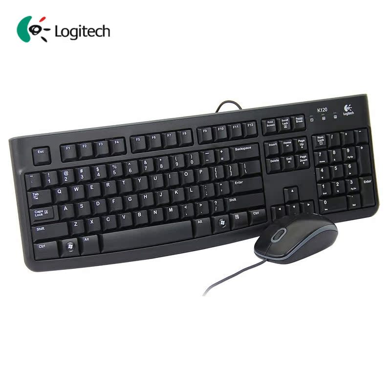 Logitech/罗技MK120 USB有线键盘鼠标套装游戏键鼠套装 超薄 静音
