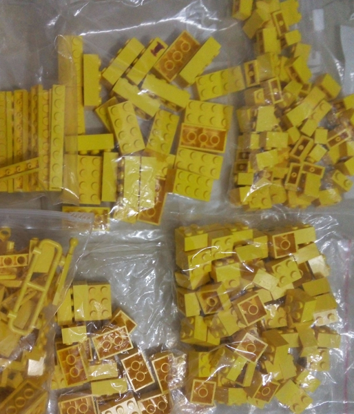 LEGO乐高人仔仓 二手 黄砖 基础砖 科技部件 板 随机0.5kg