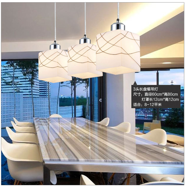 新款餐厅吊灯饭厅灯现代个性简约创意玻璃灯具LED灯饰吧台灯特价