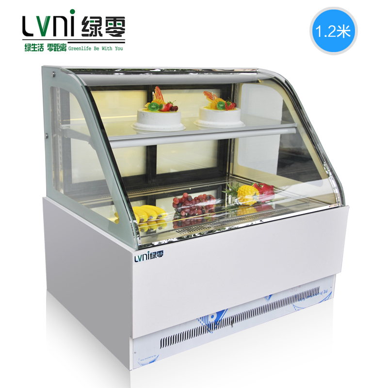 LVNI 蛋糕柜展示柜大理石弧形冷藏柜 后开门面包甜品保鲜冰柜商用