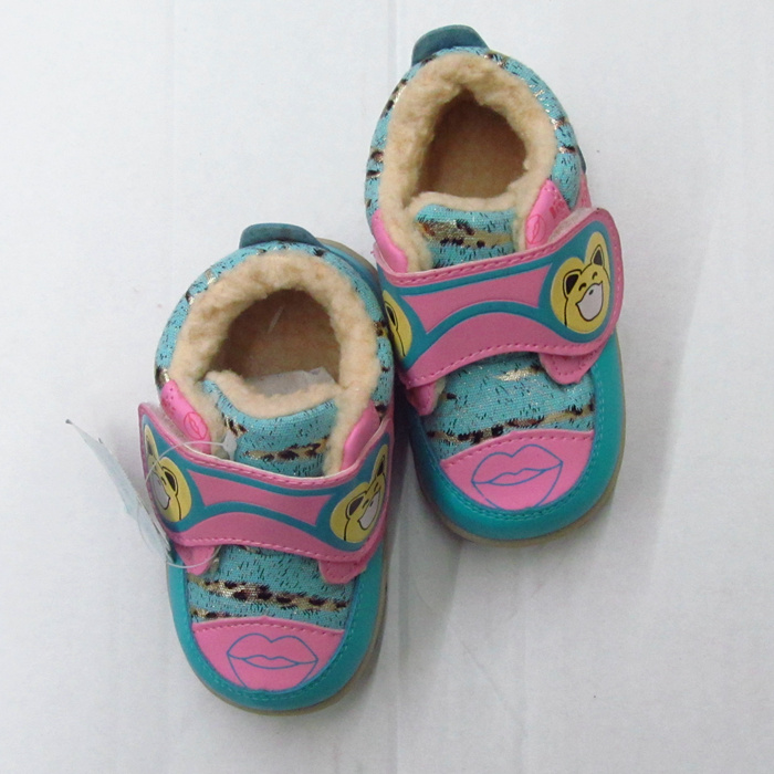 正品贝来乐儿童冬季新款鞋子女童加绒保暖学步鞋健康棉鞋宝宝冬鞋