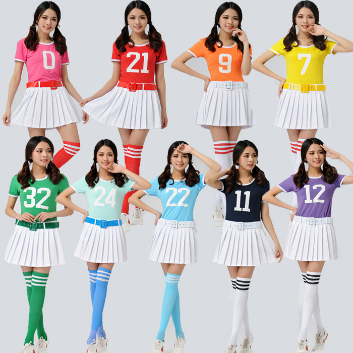 9色啦啦队服 女拉拉队服 啦啦操服装表演服 演出服 少女时代